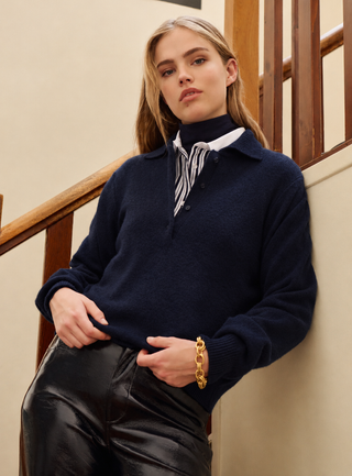 fw25 / pullover maurice - blu navy