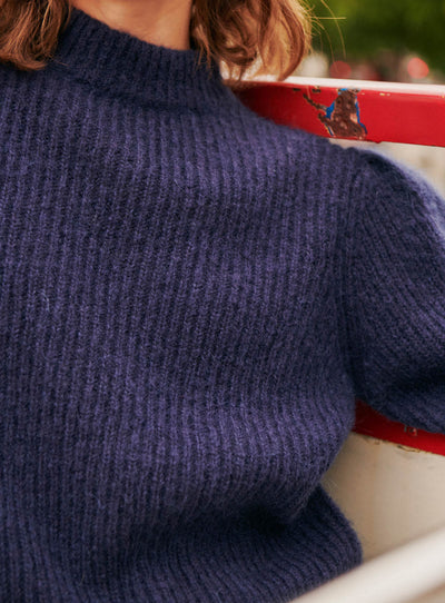 FW24 / Mimi Langarmpullover - Marineblau