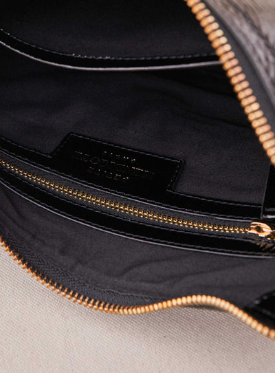 fw24 / sac saula avec chaine (retail) - vernis noir