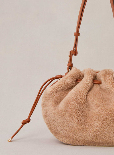 fw24 / sac sauline fausse fourrure - camel