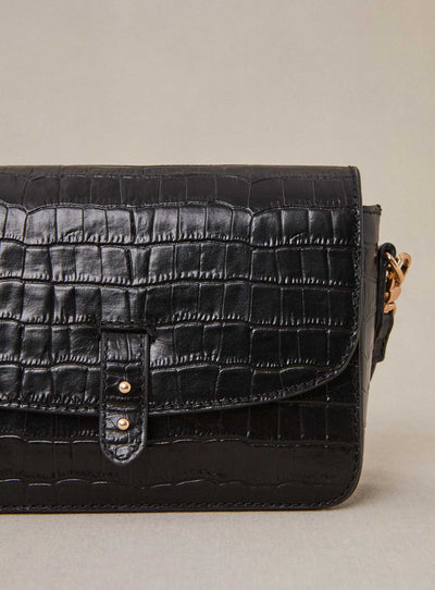 fw24 / sac servan croco - noir