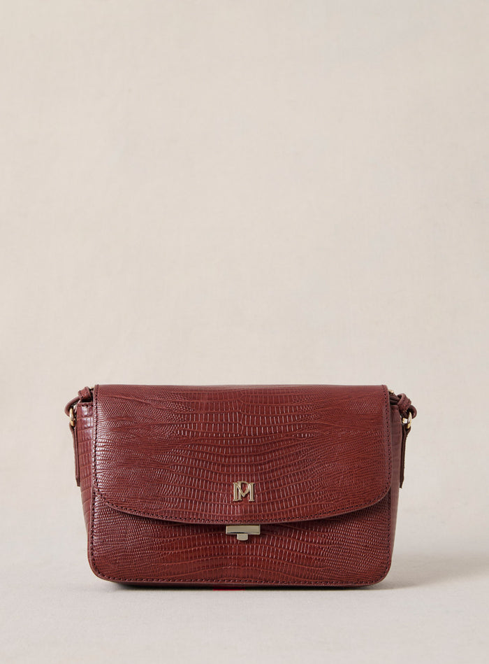 petite mendigote Steph Sac à bandoulière en cuir cognac