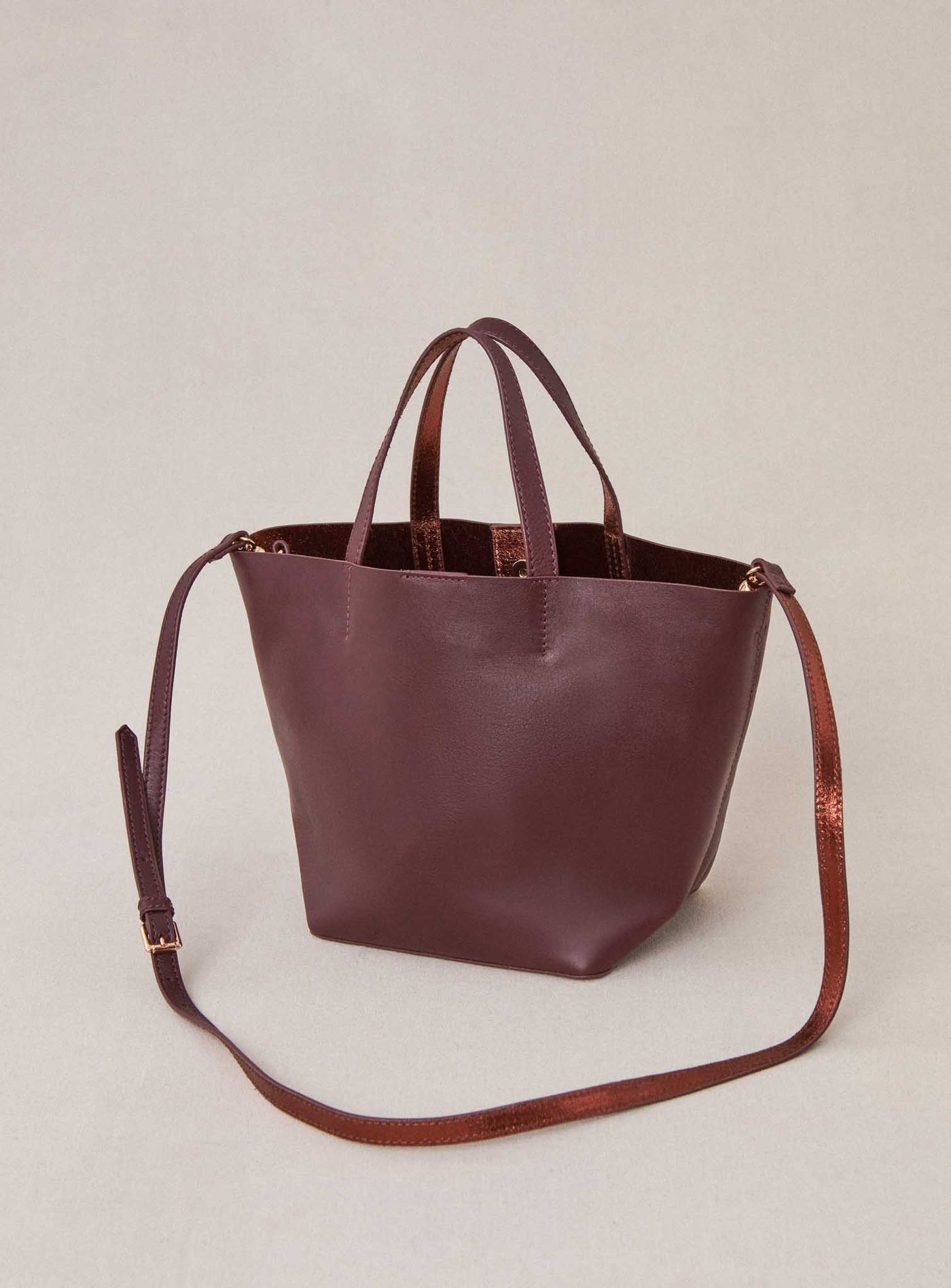 fw24 / petit sac sweety cuir - bordeaux