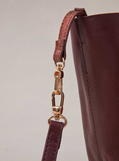 fw24 / petit sac sweety cuir - bordeaux