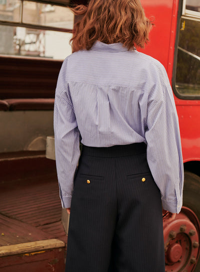 fw24 / gestreiftes Tomy-Shirt - blau