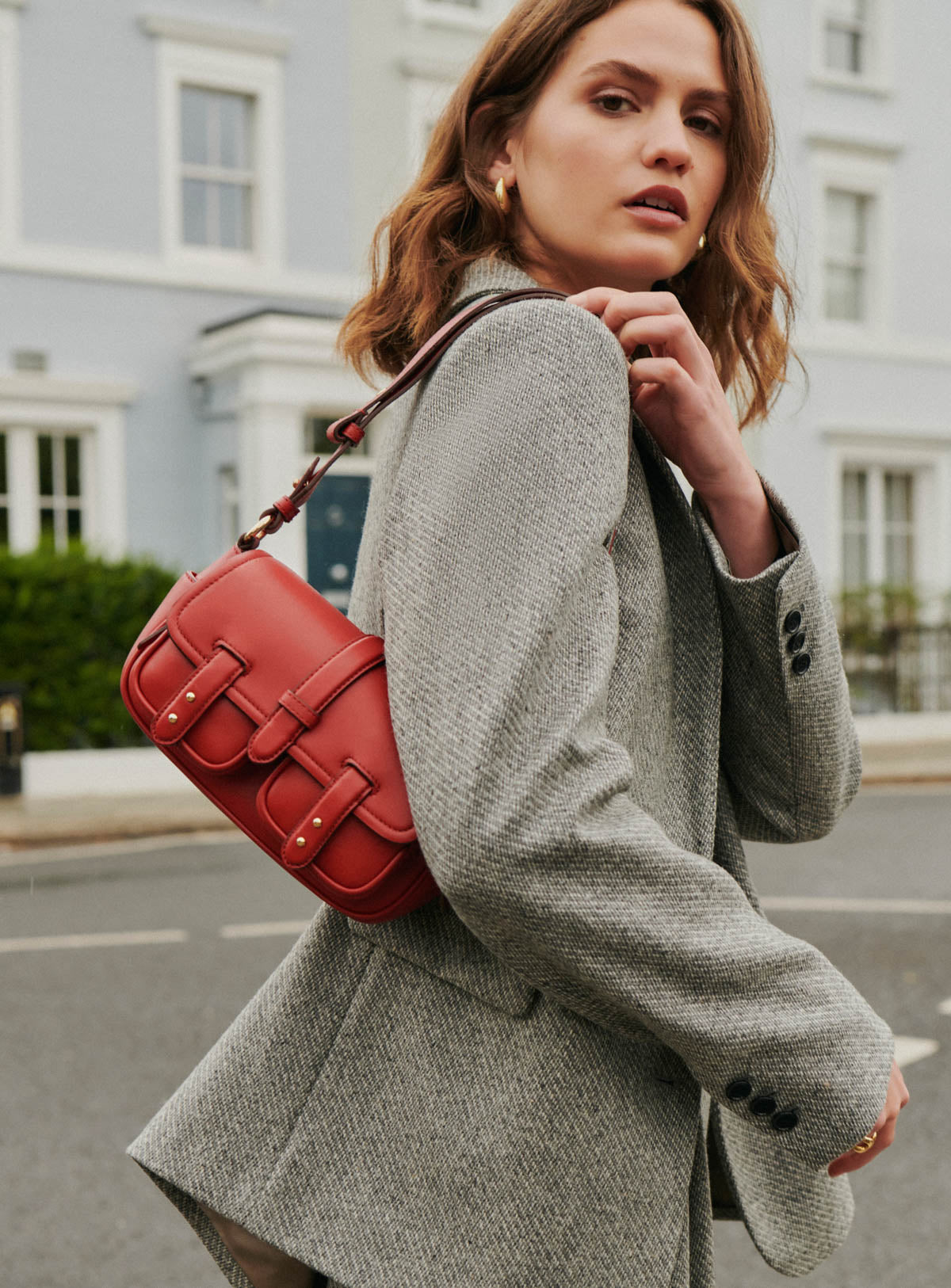 fw24 / sac mini steve multipoches - rouge