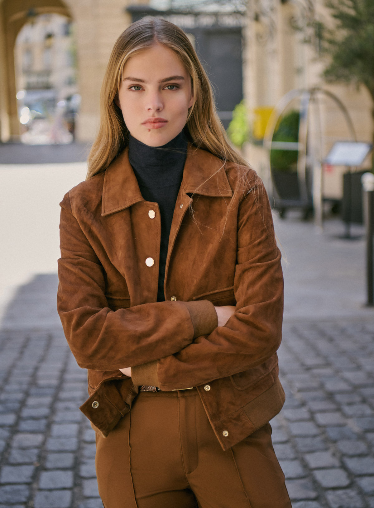 Veste en daim Zoe