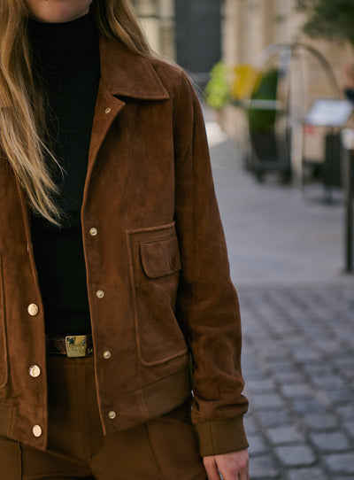 Veste en daim Zoe