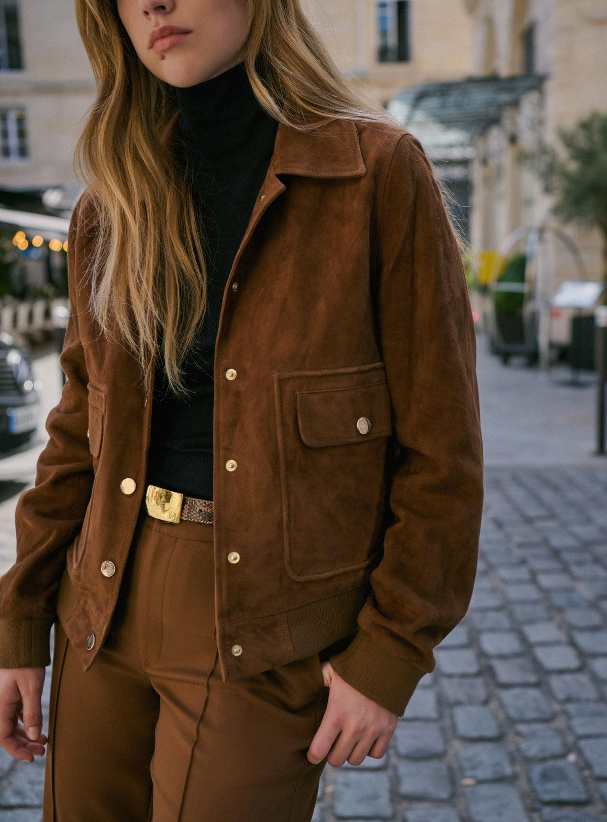 Veste en daim Zoe