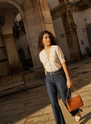 Sac Violette petit tressé