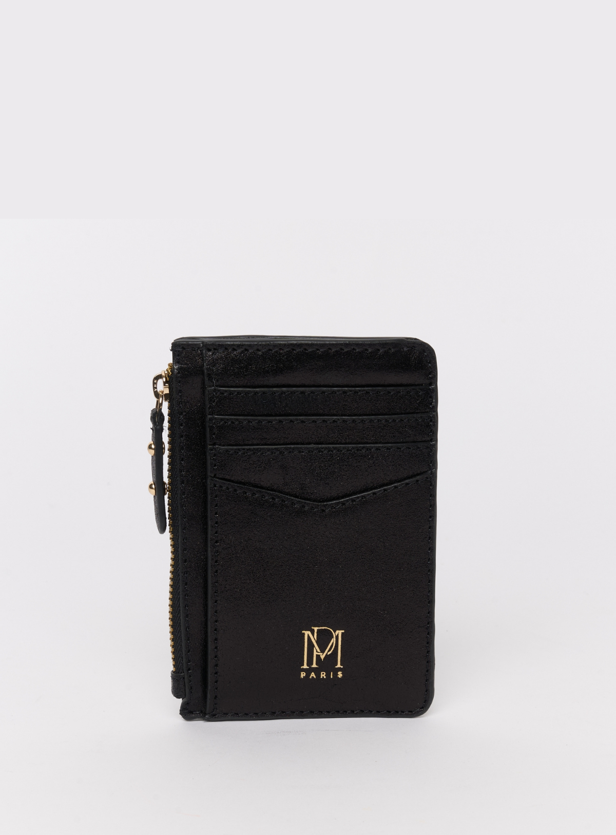 ss25 / elmo cracked leather wallet - black