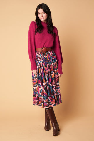 fw23 / jupe jolyne painty midi - multico