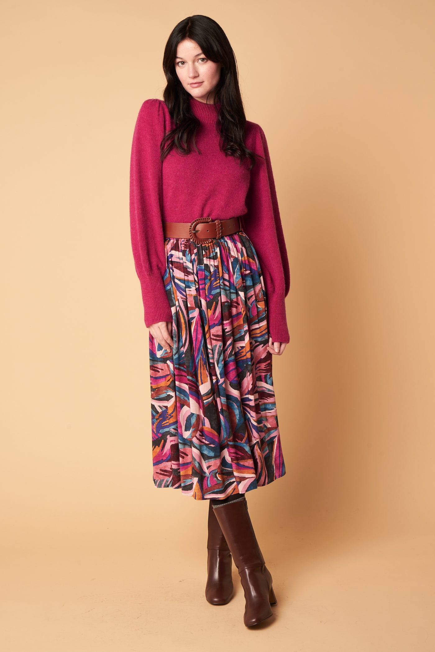 fw23 / jupe jolyne painty midi - multico