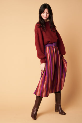 fw23 / jupe jolyne stripes - violet