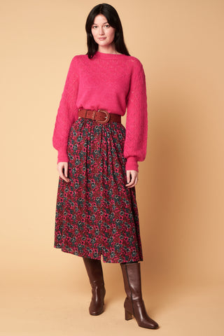fw23 / jupe julia imprime 70 midi - multico