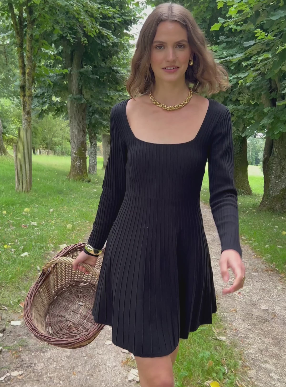 fw25 / reindeer dress - black
