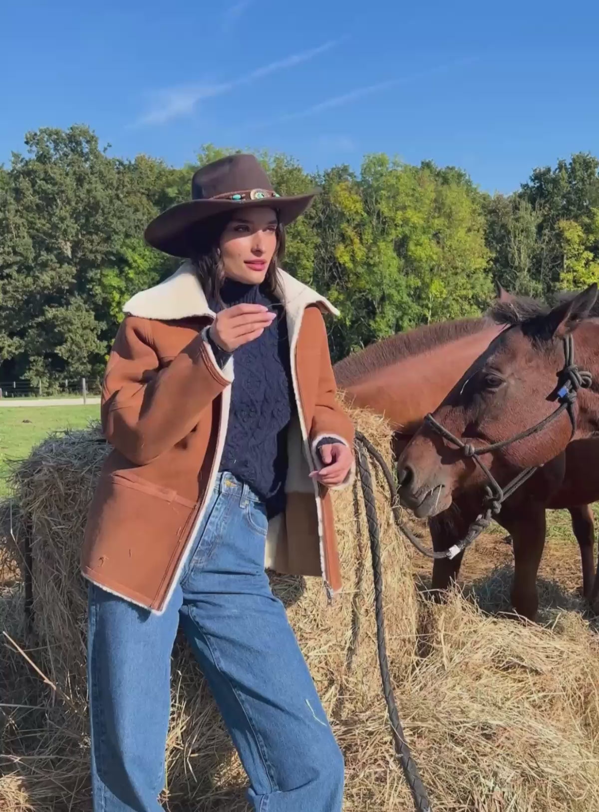 Opal reversible sheepskin