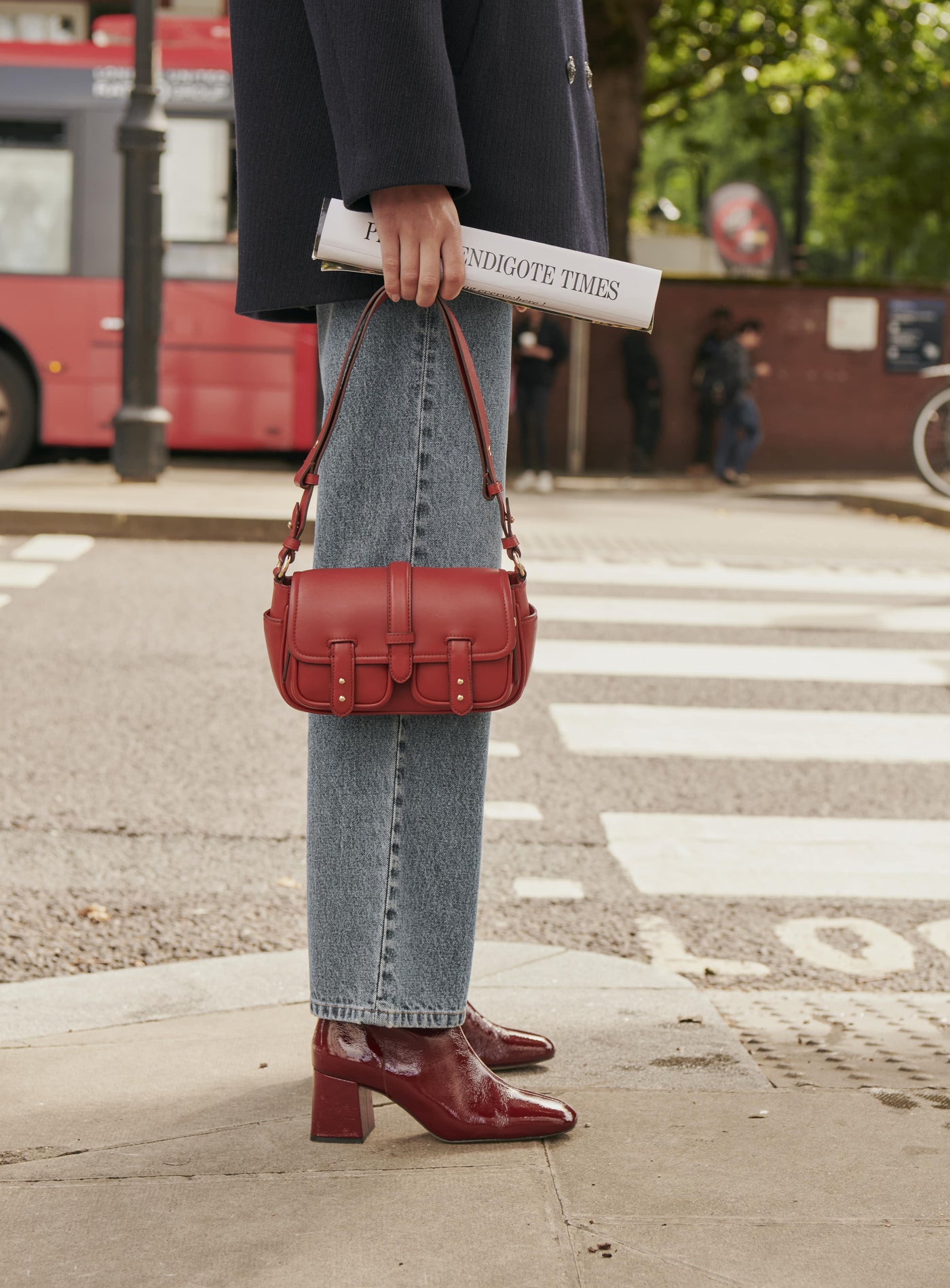 fw24 / sac mini steve multipoches - rouge