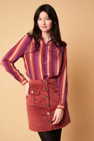 fw23 / chemise tatiana stripes - violet